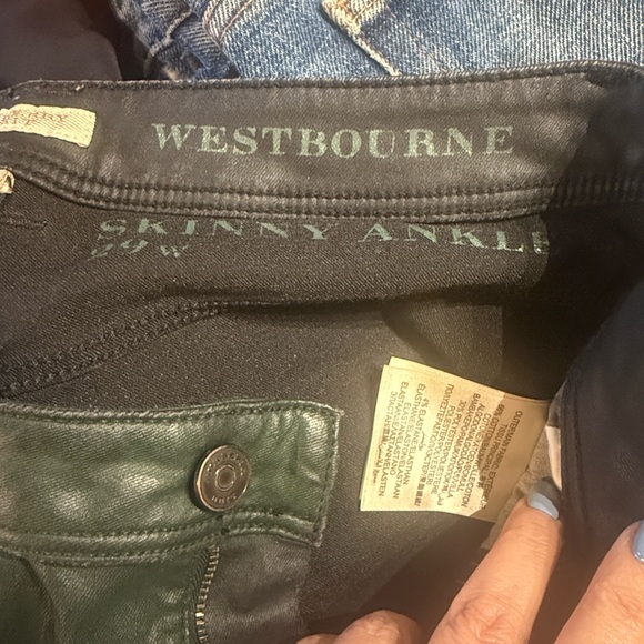Burberry Green Westbourne Jeans Coated 29 - Picture 7 of 12